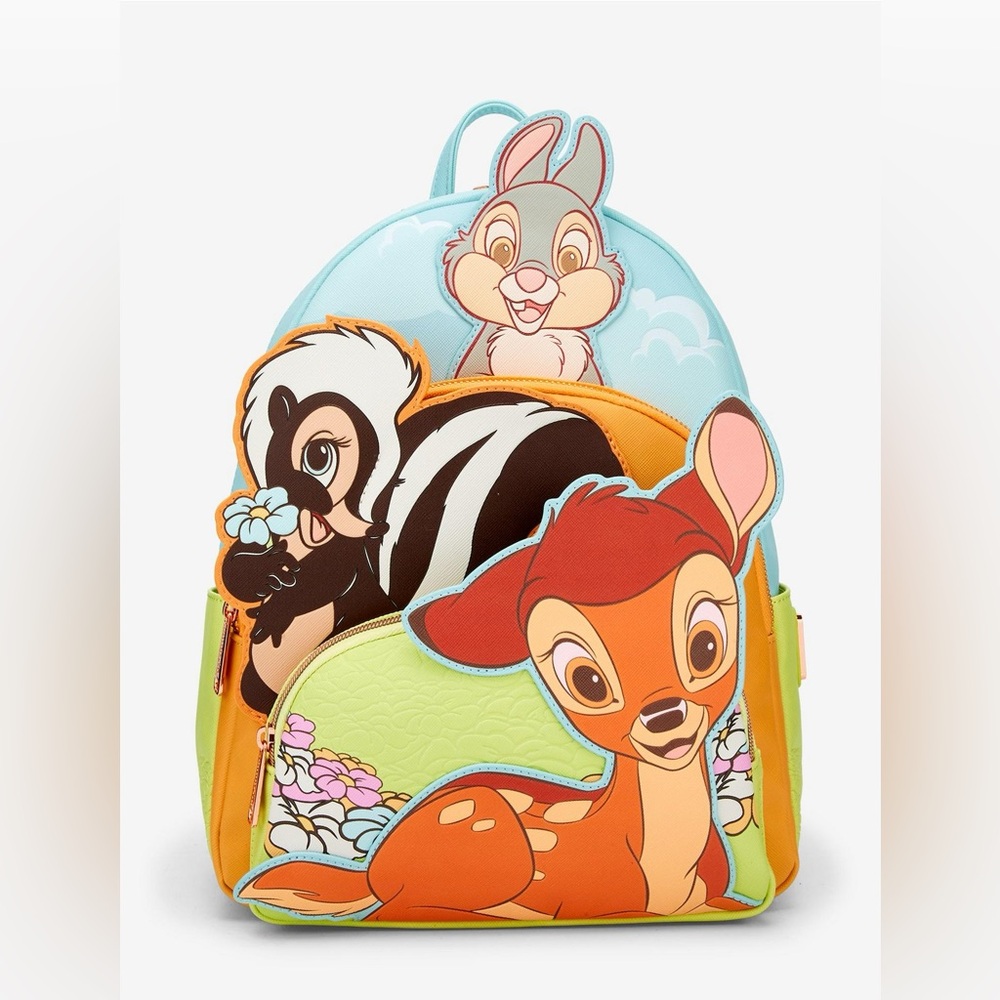 Loungefly Disney Bambi Forest Friends Triple Pocket Mini Backpack